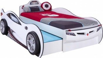 CARBED Кровать-машина Coupe с выдвижной кроватью White 20.03.1310.00 в Вьюнах - vyuny.mebel54.com | фото