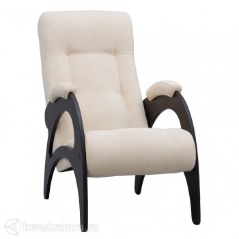 Кресло для отдыха Неаполь Модель 9 без лозы (Венге-эмаль/Ткань Ваниль Verona Vanilla) в Вьюнах - vyuny.mebel54.com | фото