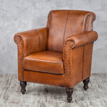 Кресло кожаное Лофт Чарльз в Вьюнах - vyuny.mebel54.com | фото
