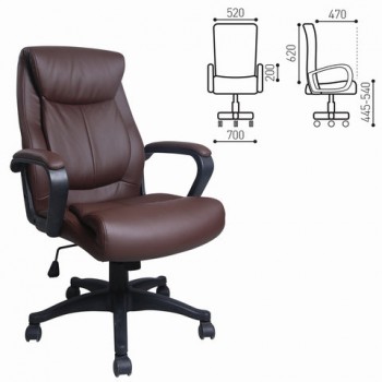 Кресло офисное BRABIX Enter EX-511 (коричневый) в Вьюнах - vyuny.mebel54.com | фото