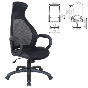 Кресло офисное BRABIX Genesis EX-517 (черное) в Вьюнах - vyuny.mebel54.com | фото