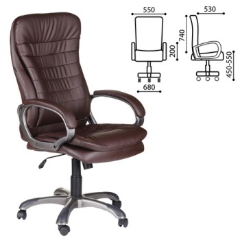 Кресло офисное BRABIX Omega EX-589 (коричневое) в Вьюнах - vyuny.mebel54.com | фото