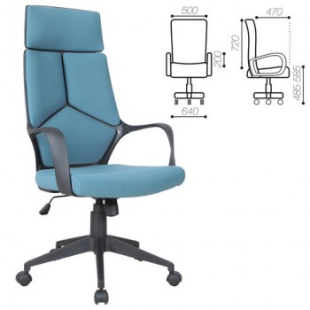 Кресло офисное BRABIX Prime EX-515 (голубая ткань) в Вьюнах - vyuny.mebel54.com | фото
