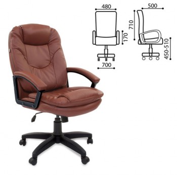 Кресло офисное BRABIX Trend EX-568 (коричневый) в Вьюнах - vyuny.mebel54.com | фото