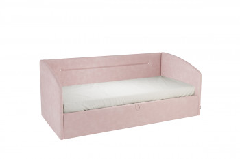 Кровать 0.9 Альба Софа (Нежно-розовый велюр) в Вьюнах - vyuny.mebel54.com | фото