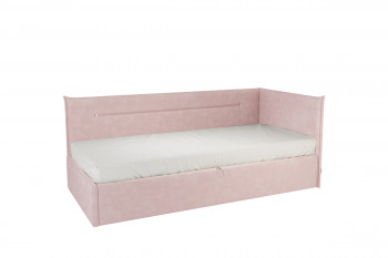 Кровать 0.9 Альба Тахта (Нежно-розовый велюр) в Вьюнах - vyuny.mebel54.com | фото