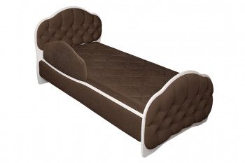 Кровать 180 Гармония 08 Шоколад (мягкий бортик) в Вьюнах - vyuny.mebel54.com | фото