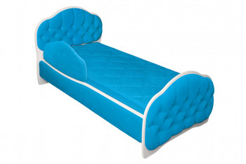 Кровать 180 Гармония 84 Ярко-голубой (мягкий бортик) в Вьюнах - vyuny.mebel54.com | фото