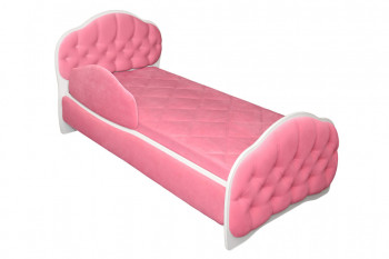 Кровать 180 Гармония 89 Розовый (мягкий бортик) в Вьюнах - vyuny.mebel54.com | фото