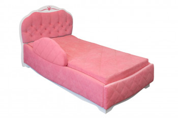 Кровать 190 Гармония Lux 36 Розовый (мягкий бортик) в Вьюнах - vyuny.mebel54.com | фото