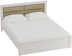 Кровать Элана 1400 с основанием Бодега белая в Вьюнах - vyuny.mebel54.com | фото