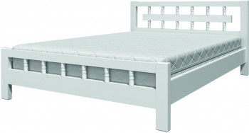 Кровать Натали-5 из массива сосны 1200*2000 Белый античный в Вьюнах - vyuny.mebel54.com | фото