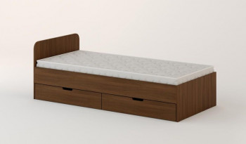 Кровать с ящиками 900 (Орех темный) в Вьюнах - vyuny.mebel54.com | фото