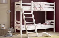 Кровать Соня вариант 10 двухъярусная с наклонной лестницей Белый полупрозрачный в Вьюнах - vyuny.mebel54.com | фото
