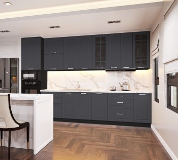 Кухонный гарнитур 1,8м Луксор высокие модули (Клен серый/корпус венге) в Вьюнах - vyuny.mebel54.com | фото