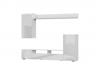 Мебель для гостиной МГС 4 (Белый/Белый глянец) в Вьюнах - vyuny.mebel54.com | фото