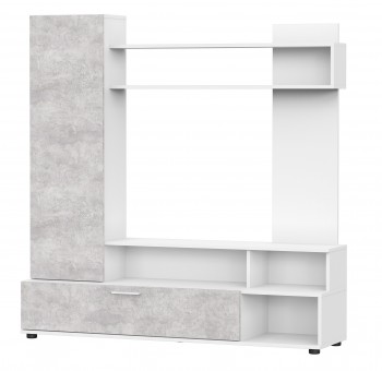 Мебель для гостиной "МГС 9" Белый / Цемент светлый в Вьюнах - vyuny.mebel54.com | фото