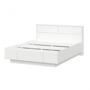 Модульная система "Одри" Кровать двойная (1,6х2,0) серия 3 Белый в Вьюнах - vyuny.mebel54.com | фото