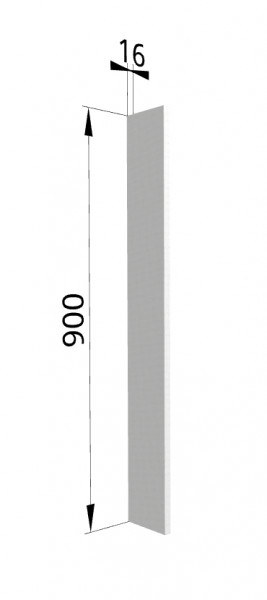 Панель торцевая (для шкафа верхнего торцевого высокого) ВПТ 400 Ройс (Графит софт) в Вьюнах - vyuny.mebel54.com | фото