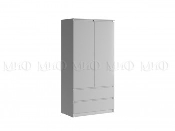 Шкаф двухстворчатый Челси комбинированный (Белый/Белый глянец) в Вьюнах - vyuny.mebel54.com | фото