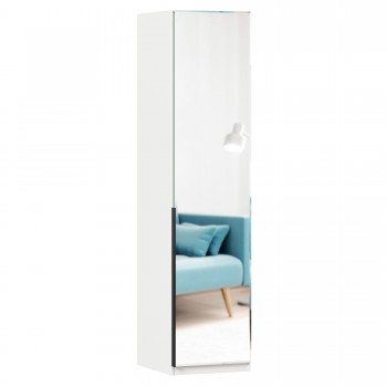 Норд ЛД 677.060.000.007 Шкаф одностворчатый с зеркалом (Белый) в Вьюнах - vyuny.mebel54.com | фото