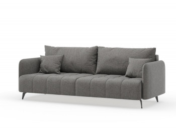 Валериан диван трёхместный прямой Стальной, ткань RICO FLEX 9292 в Вьюнах - vyuny.mebel54.com | фото